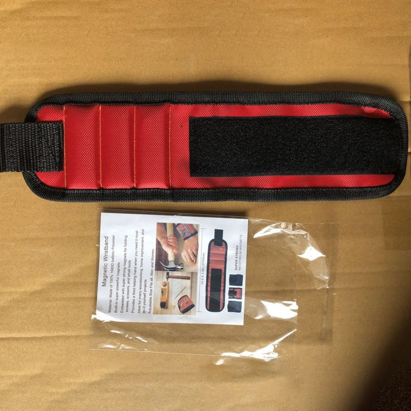 Magnetic Wristband Portable Tool Bag Electrician Wrist Tool Belt Screws Nails Drill Bits Holder