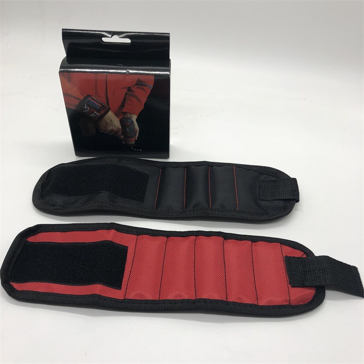 Magnetic Wristband Portable Tool Bag Electrician Wrist Tool Belt Screws Nails Drill Bits Holder