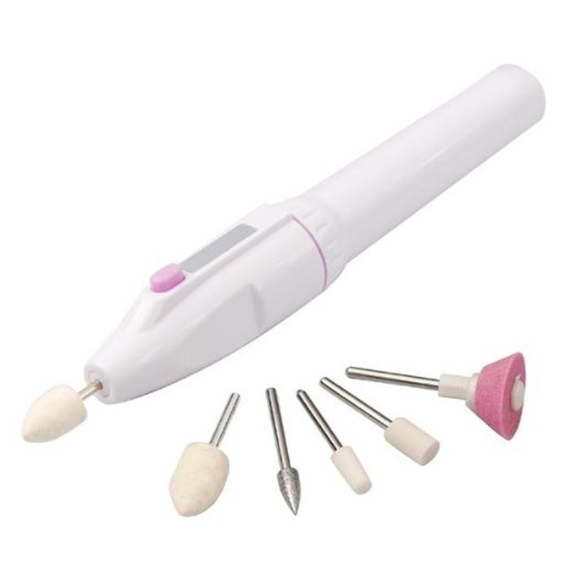 5 In 1 Combination Nail Trimming Kit Electric Salon Shaper Manicure Pedicure Polish Tool