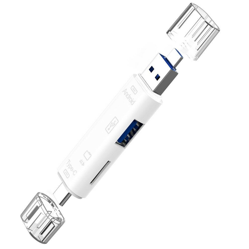 1 PC C Type 5-in-1 Card Reader C TYPE To TF USB 2.0 Multifunction OTG Type-c  Hub Extension