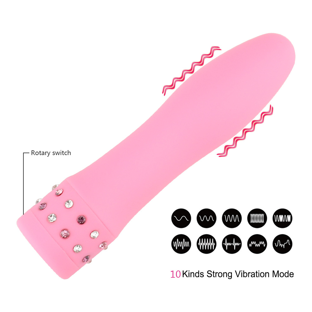 Elegant Fashion Diamond Vibrator Portable Female massager Rods - image 2