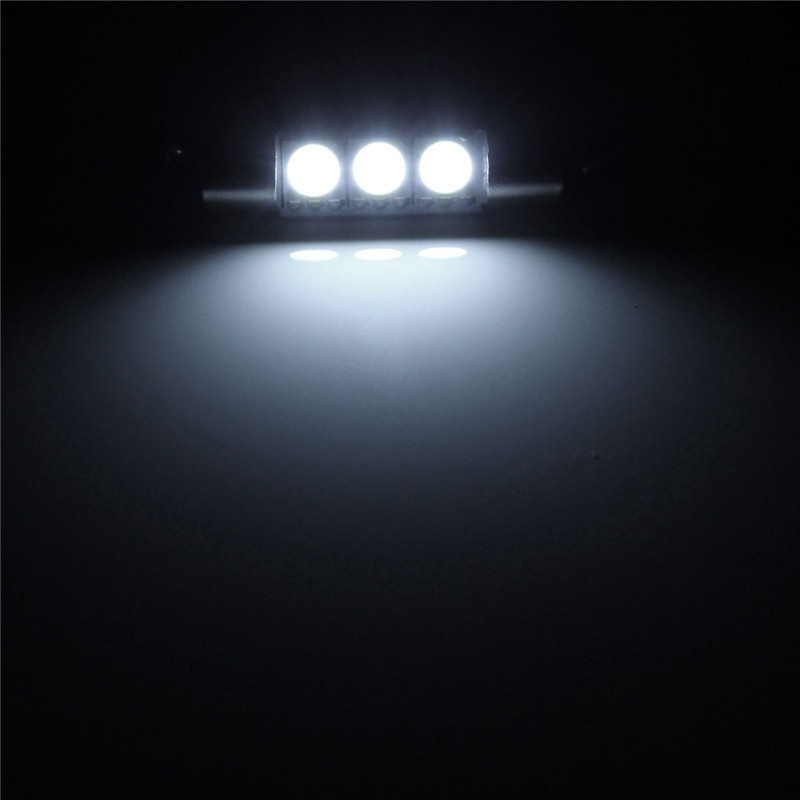 5PCS 29mm T6 5050 LED Bulb For Car Sun Visor Vanity Mirror Fuse Light White