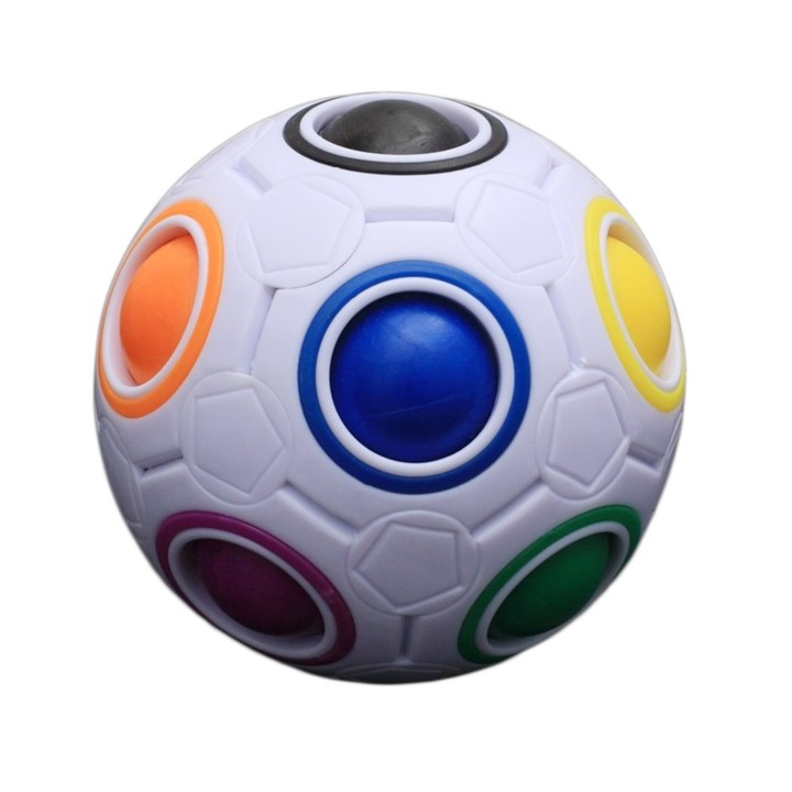 Unique Kid Spherical Rainbow Ball Football Magic Toy Colorful Block Toy