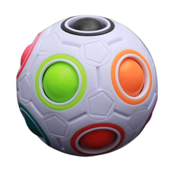 Unique Kid Spherical Rainbow Ball Football Magic Toy Colorful Block Toy