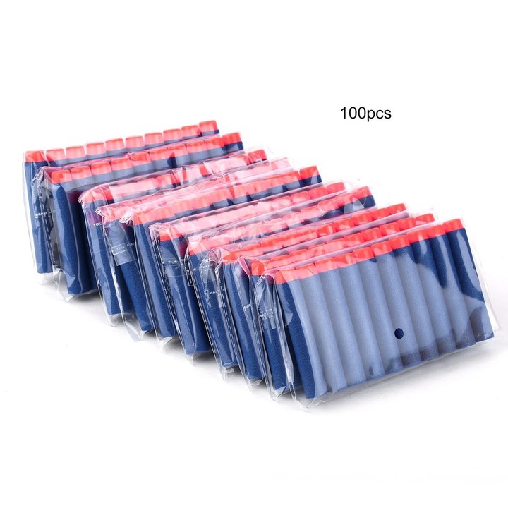 100pcs 72mm Bullet Darts Blasters Kids Toy Gun Bullet EVA Round Head
