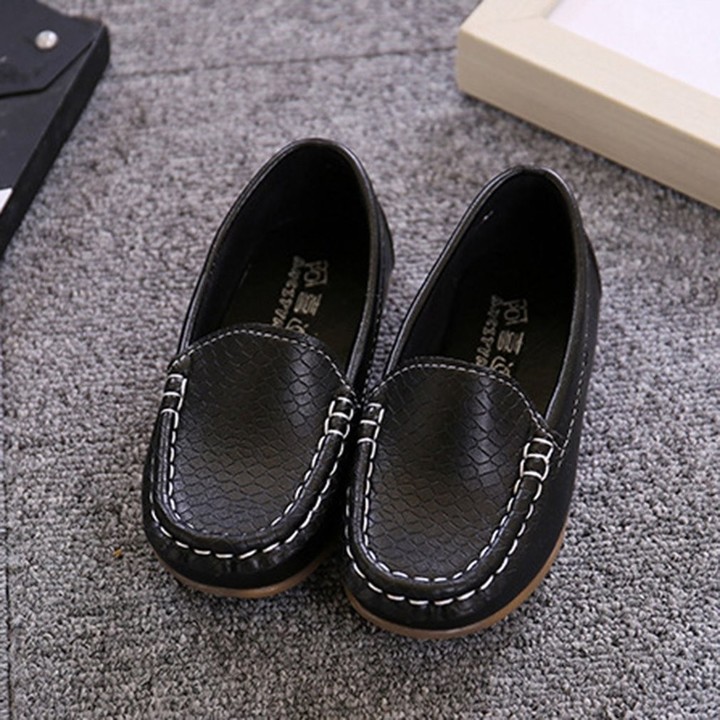 Girls Boys Children Shoes Casual Leather Shoes Lightweight Flat Peas Shoes