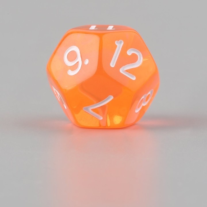 10pcs/Set Multicolor Transparent 12-Sided Role Playing Game Dices D12 New