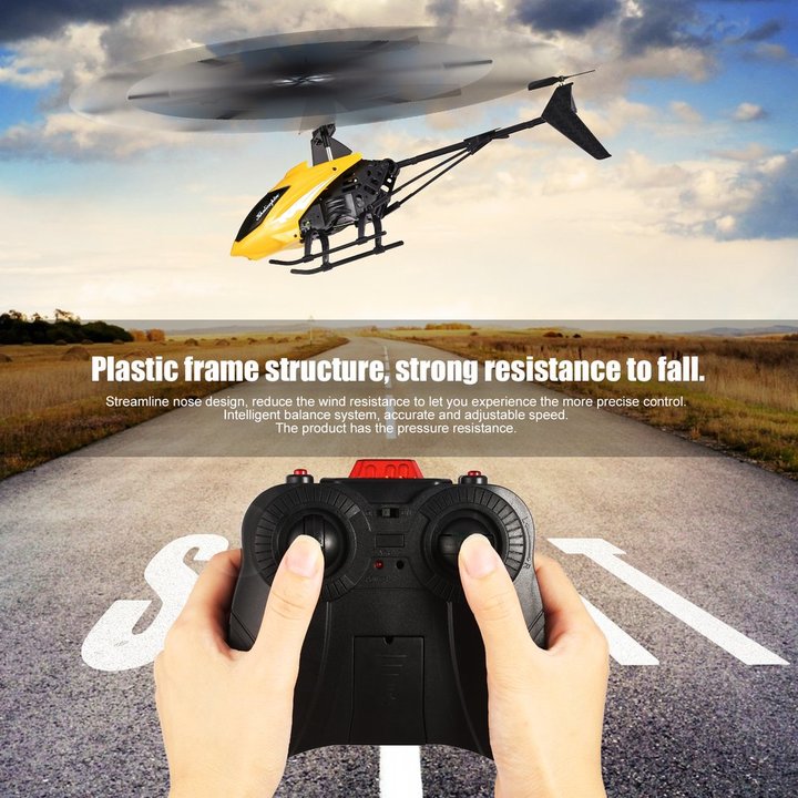 2CH Mini RC Helicopter Toys Remote Control Drone Radio Gyro Kids Toys XY802