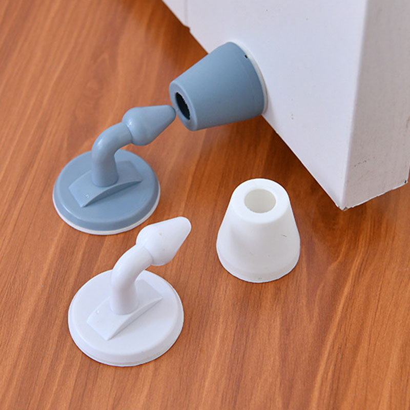 Mute Non-punch Silicone Door Stopper Touch Toilet Wall Absorption Door Plug Anti-bump Door Holder