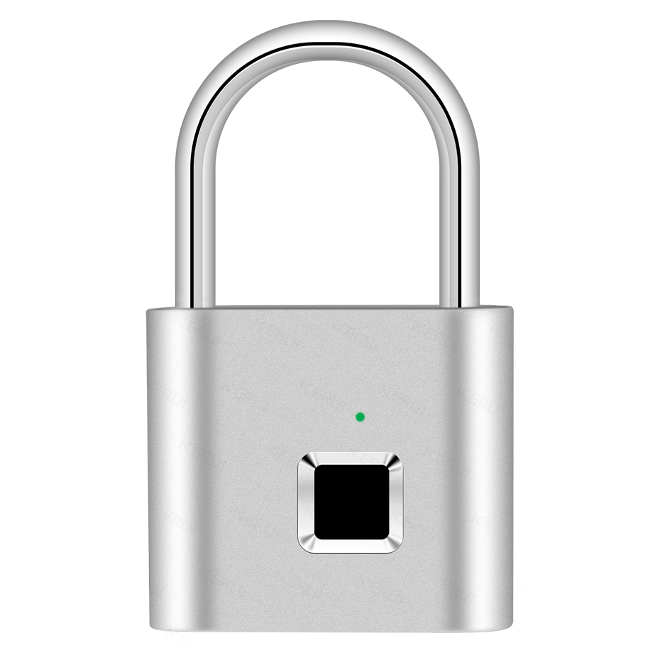 Waterproof USB Charging Fingerprint Lock Smart Padlock door lock 0.1sec Unlock Portable Anti-theft
