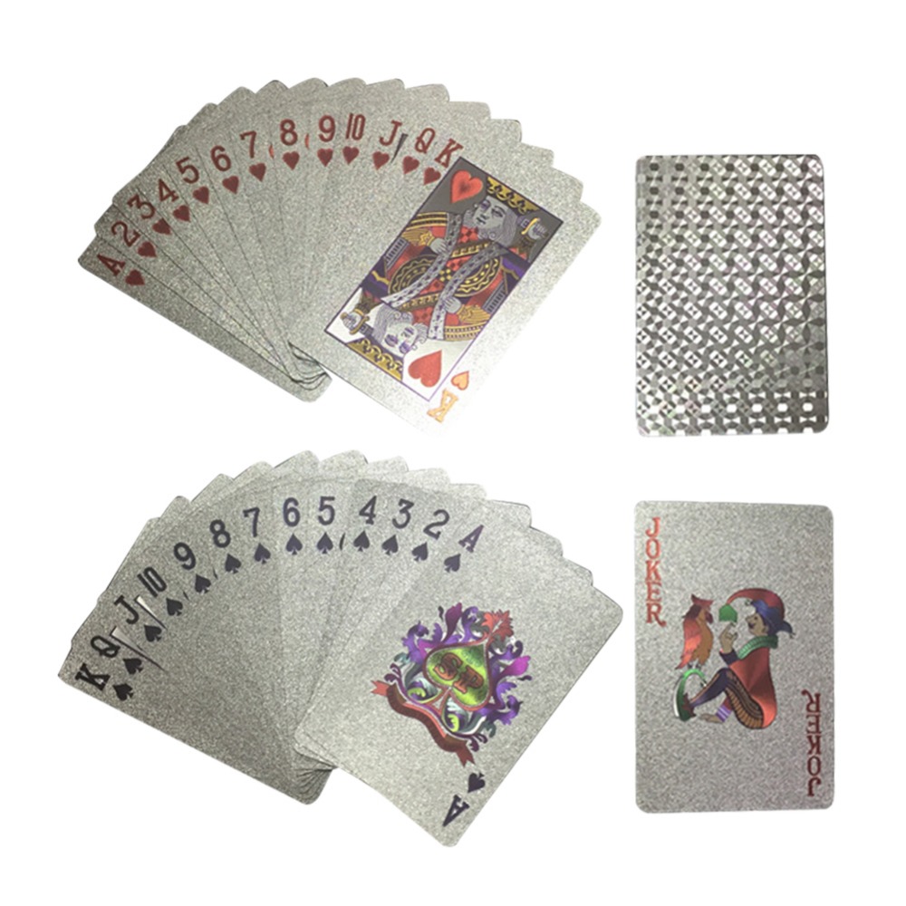 Playing Cards Plastic Poker Game Deck Foil Pokers pack Magic Cards Waterproof Card Gift Collection