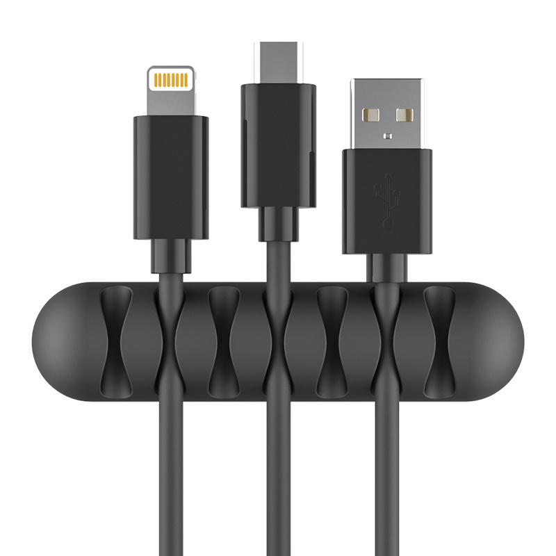Cable Winder Flexible Cable Clips Management Cable Holder For Headphone Earphone Headset Wire