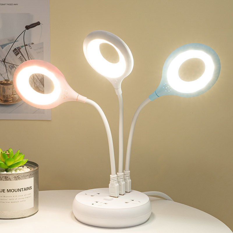 Power bank USB eye protection lamp LED small desk lamp study student desk bedroom girl heart