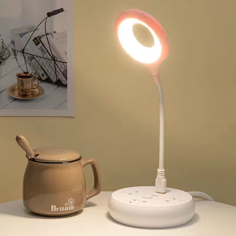 Power bank USB eye protection lamp LED small desk lamp study student desk bedroom girl heart
