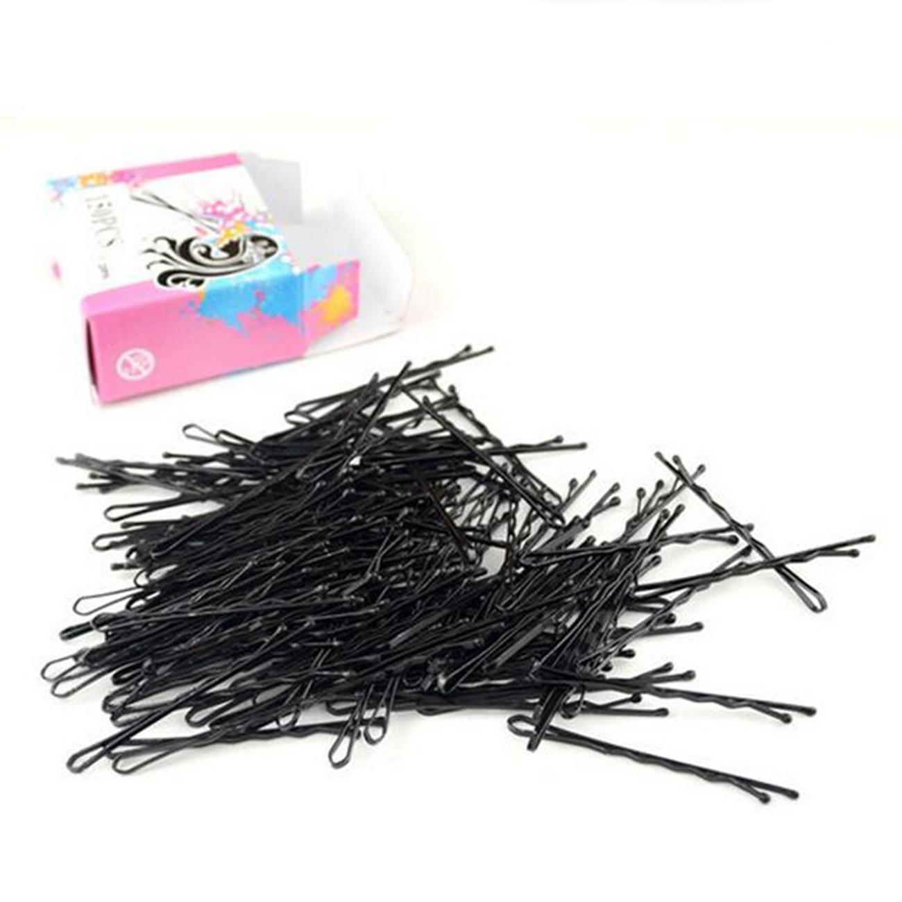 100 Pcs/lot Small Clip Hair Clip Hairpin Korean Version of Latest Black Wire Word Folder One