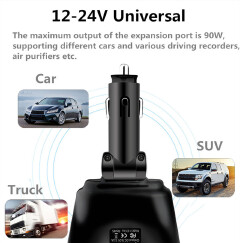 Car Cigarette Lighter Socket Splitter Adapter 3.1A USB Charger For 12-24V Car SUV Off-Road Vehicle