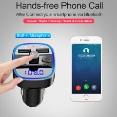car mp3 player Bluetooth 5.0 receiver FM transmitter Dual USB car charger U disk  TF card Interior