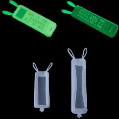 Rabbit Shaped Fluorescent TV Remote Control Silicone Protective Case Cover Anti-dust Storage Bag 1PC