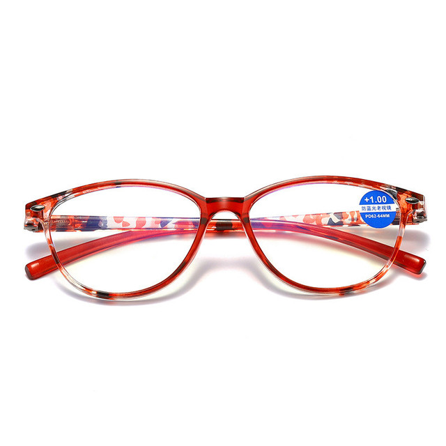 Unisex Reading Glasses Spring Leg Printing HD Reading Glasses Anti-Blue Light Presbyopia + 1.0 + 1.5 + 2.0 To + 3.5 + 4.0