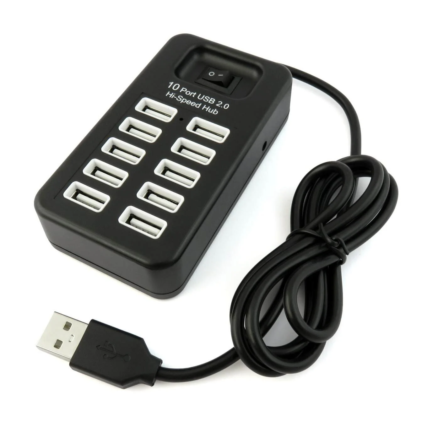 10 Port USB Desk Hub High Speed Transfer Sync Expansion Adapter for PC Laptop