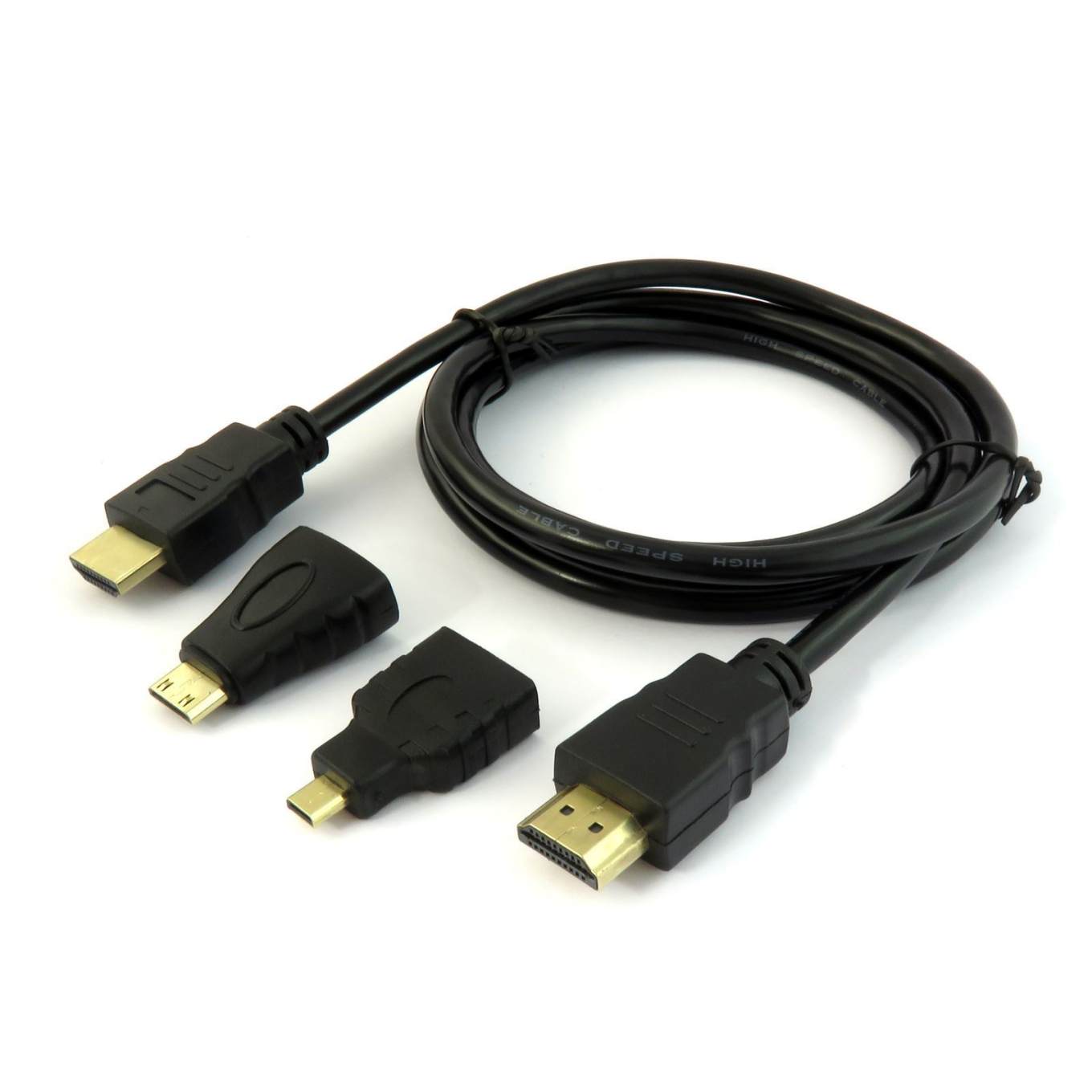 1.5m HDMI to HDMI / Mini Hdmi / Micro HDMI Adapter HD Cable Kit for PC TV Tablet