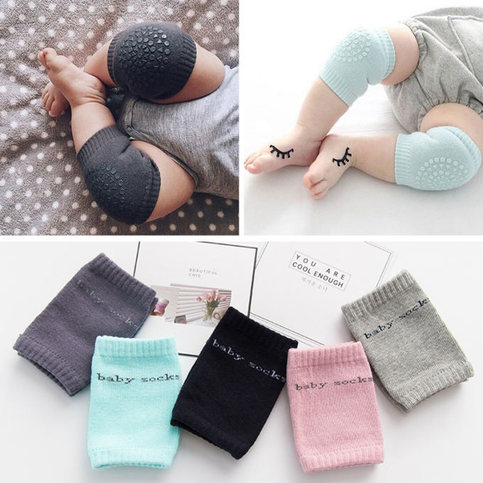 1 Pairs Cotton Baby Knee Pads Summer Kids Anti Slip Crawl Necessary Toddler Knee Protector winter Baby Leg Warmers Xmas Gift