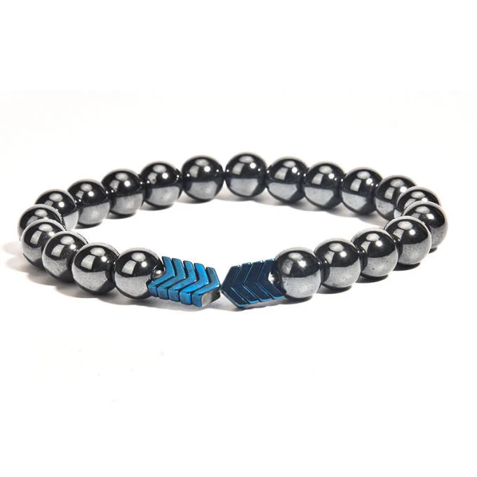 Black Cool Magnetic Slimming Bracelet Beads Hematite Stone Therapy Health Care Magnet Beads Bracelet