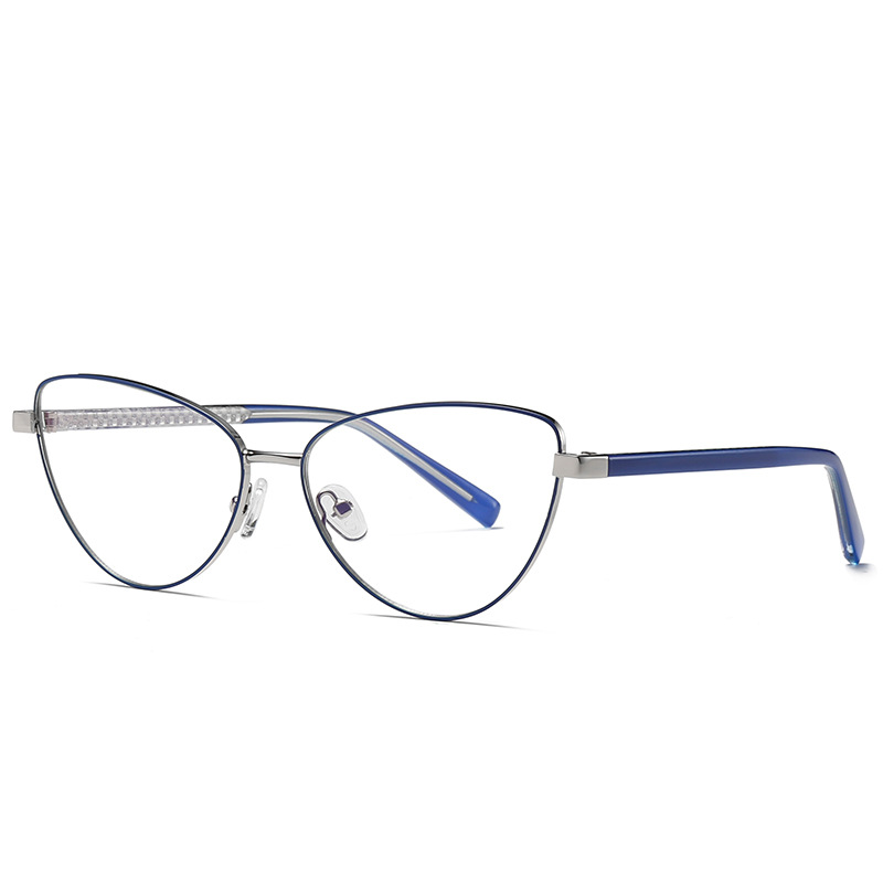 Metal Plain Optical Eye Glasses Women Eyeglasses Frame Retro Vintage Clear Lens Glasses
