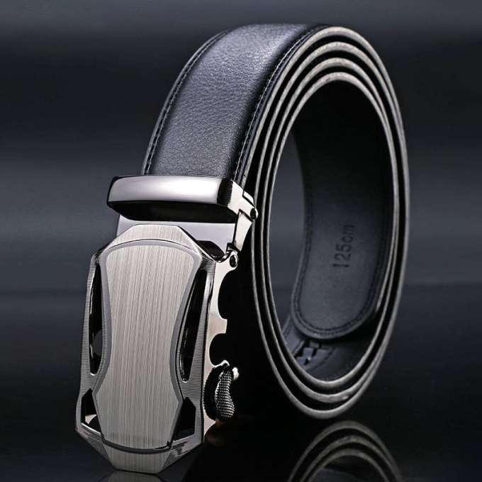 Leather Strap Male Belt Automatic Buckle Belts For Men Girdle Wide Men Belt
