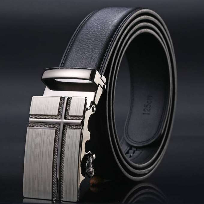 Leather Strap Male Belt Automatic Buckle Belts For Men Girdle Wide Men Belt