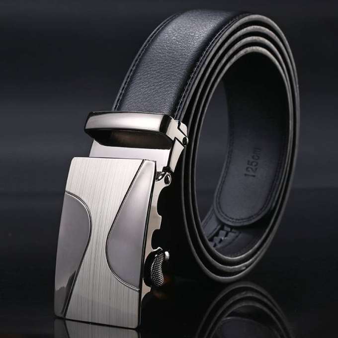 Leather Strap Male Belt Automatic Buckle Belts For Men Girdle Wide Men Belt