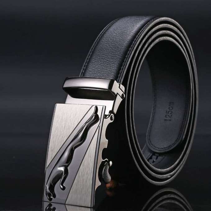 Leather Strap Male Belt Automatic Buckle Belts For Men Girdle Wide Men Belt