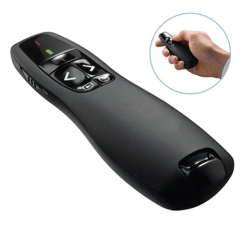 R400 2.4Ghz USB Wireless Presenter Red Laser Pen Pointer PPT Remote Control with Handheld Pointer Computer Peripherals   Mouse