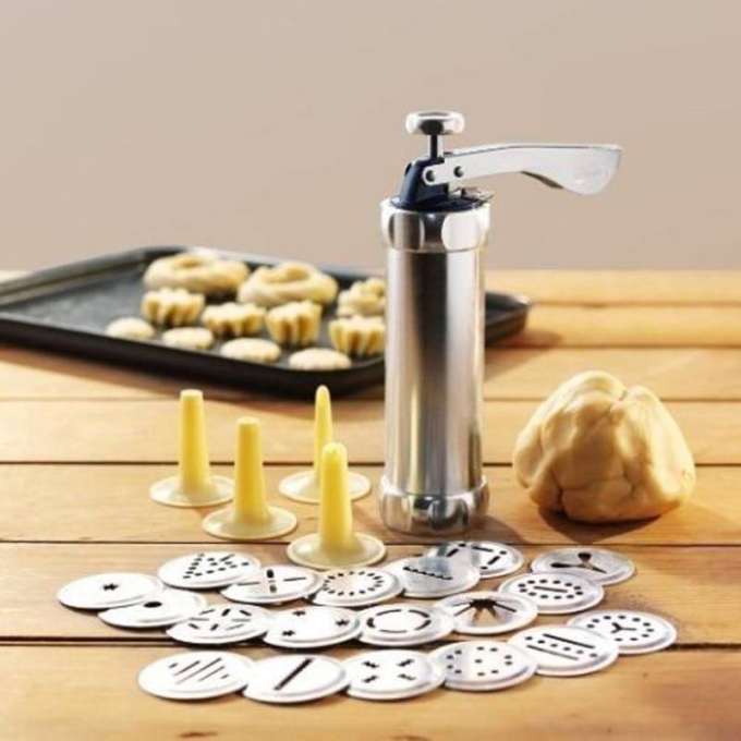 FUNEVERDAY DIY household type stainless steel tube extrusion machine piping 20 flower cookies machine