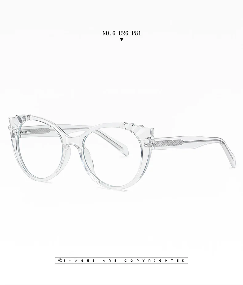 Fashion Computer Glasses Blue Light Blocking Round Eyeglasses Frames Anti Blue Ray TR90 Green Pink Eyewear Frames for Women