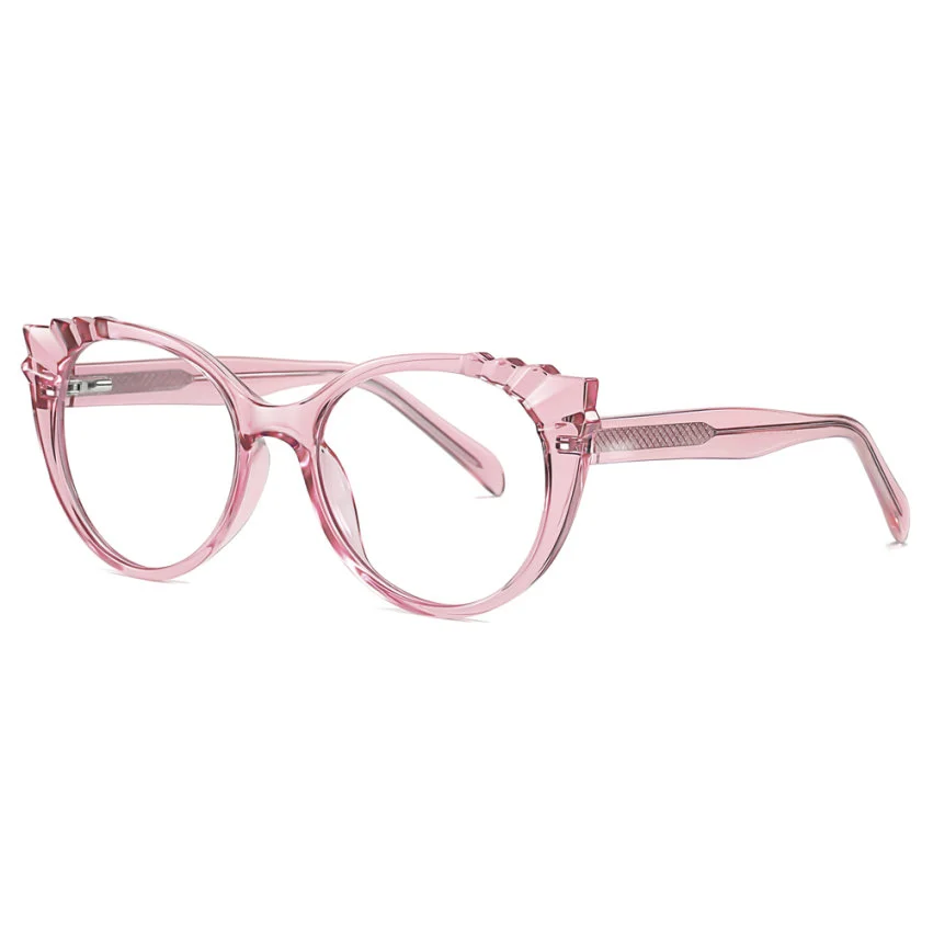 Fashion Computer Glasses Blue Light Blocking Round Eyeglasses Frames Anti Blue Ray TR90 Green Pink Eyewear Frames for Women