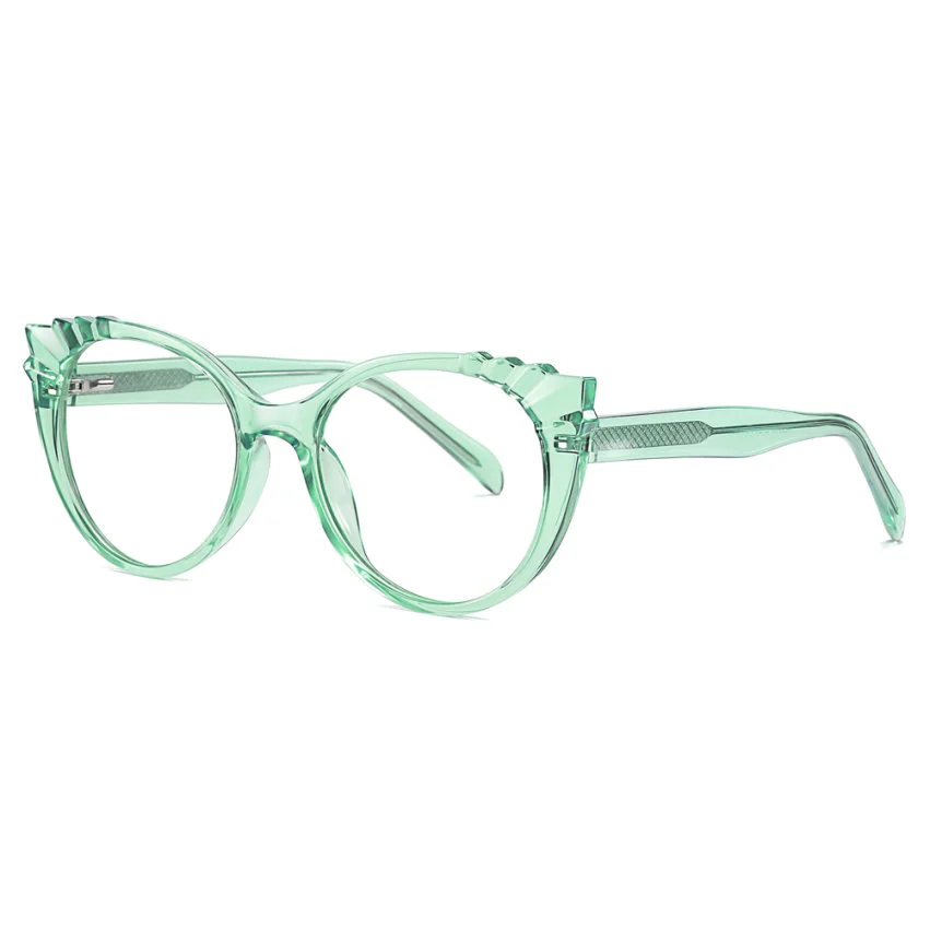 Fashion Computer Glasses Blue Light Blocking Round Eyeglasses Frames Anti Blue Ray TR90 Green Pink Eyewear Frames for Women