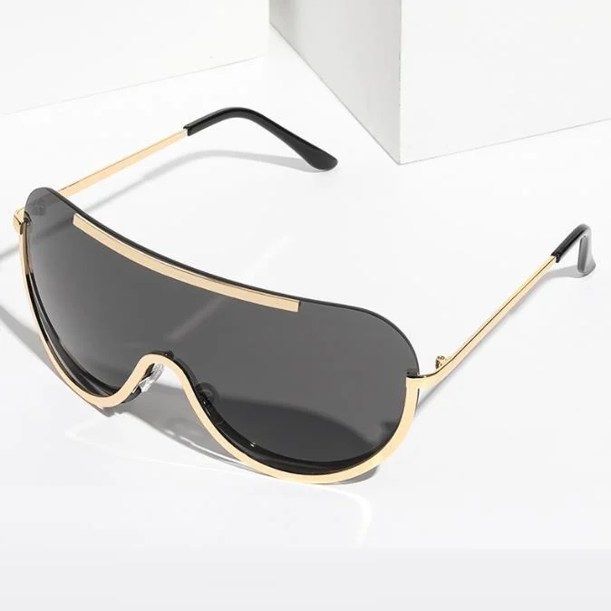 New fashion curved glasses coated sunglasses