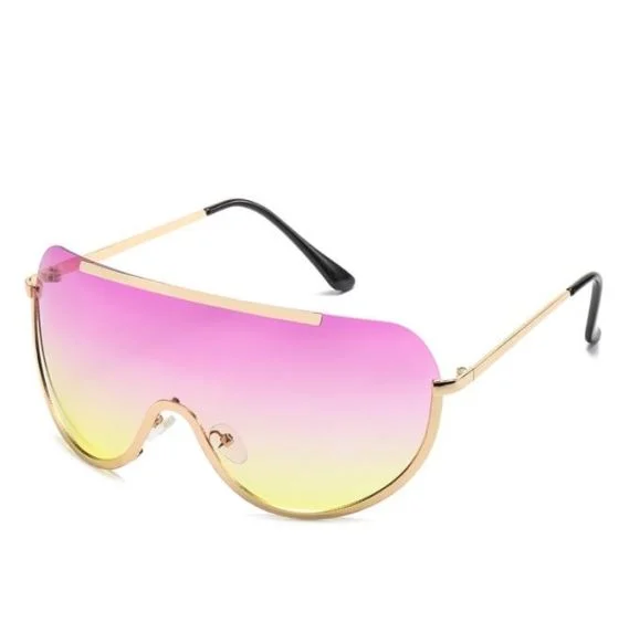 New fashion curved glasses coated sunglasses