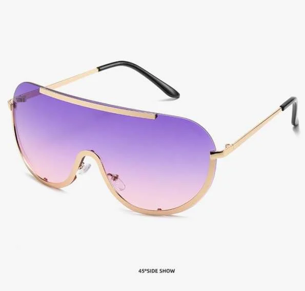 New fashion curved glasses coated sunglasses