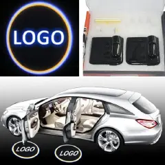 2PCS/pair Car LED Door Welcome Logo Laser Projector Shadow Light For Benz BMW Audi Ford Harley Kia Toyota Skoda Alfa Opel