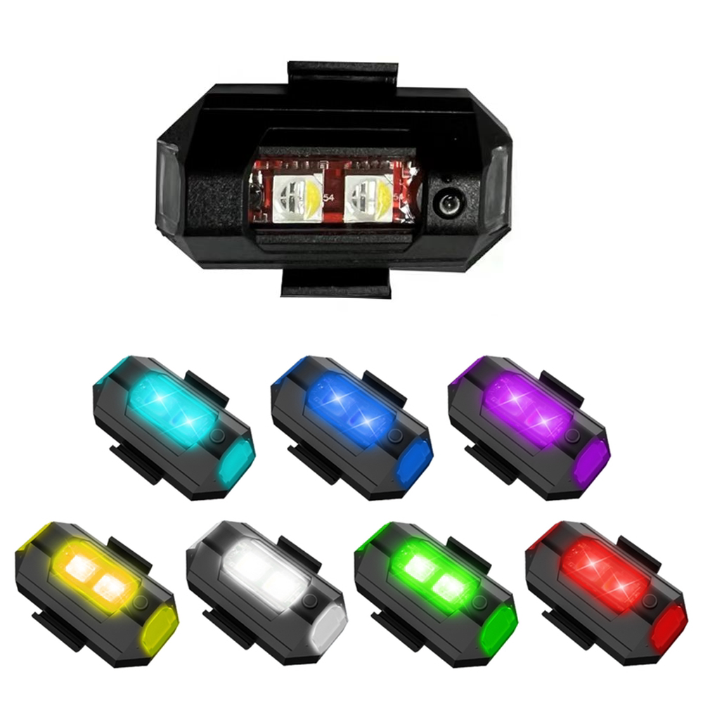 Universal LED Anti-collision Warning Light Mini Signal Light Drone with Strobe Light 7 Colors Turn Signal Indicator Motorcycle