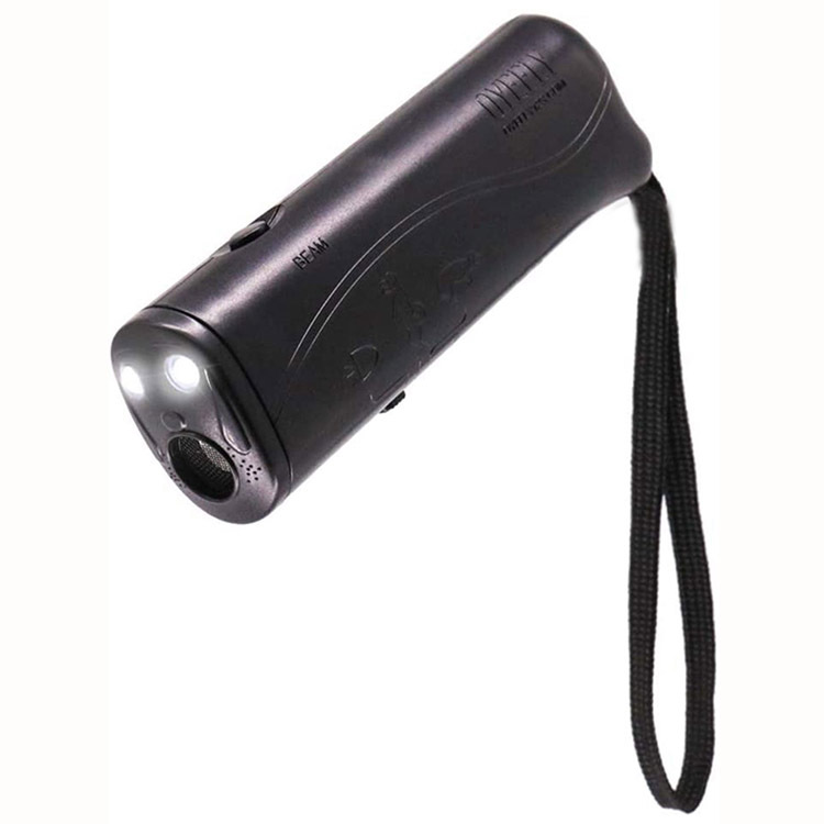Hand held ultrasonic dog driver cross-border double headed LED flashlight dog driver portable dog trainer barking device