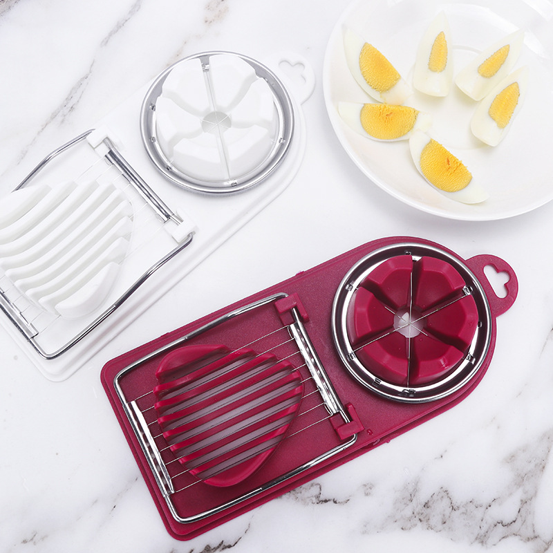 Japanese multi-function egg slicer 2  in 1 preserved egg loose egg slicer fancy split