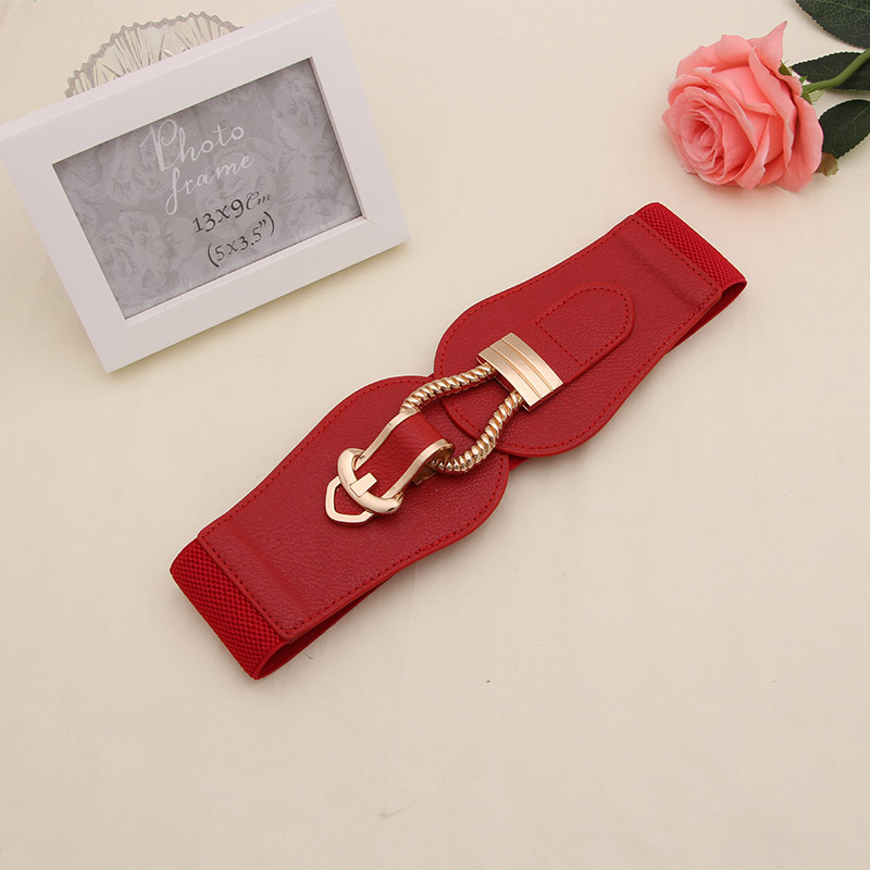 Fashion Dress Belts for Women Simple Waist Elastic Ladies Band Round Buckle Decoration Coat Sweater Party Belt Girdle Belt Gift