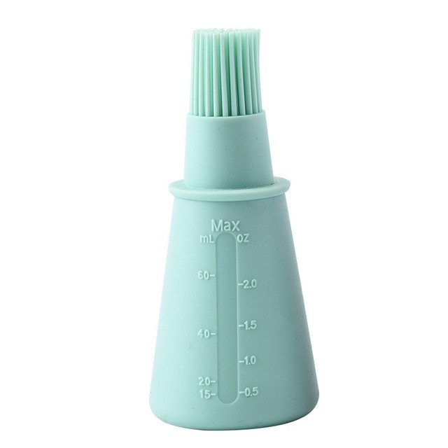 3 Colors Silicone BBQ Oil Brush Portable Heat Resistant Camping Kitchen Accessories Tools BBQ Cooking Tools with Scale