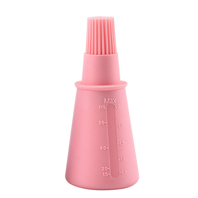 3 Colors Silicone BBQ Oil Brush Portable Heat Resistant Camping Kitchen Accessories Tools BBQ Cooking Tools with Scale