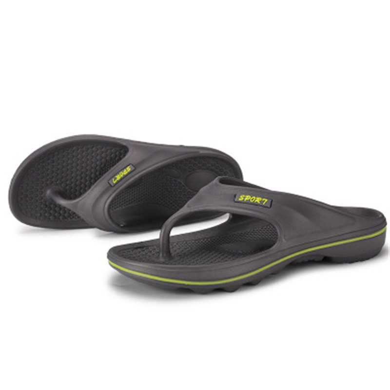New men's green flip-flops home bathroom anti-slip sandals and slippers shoes