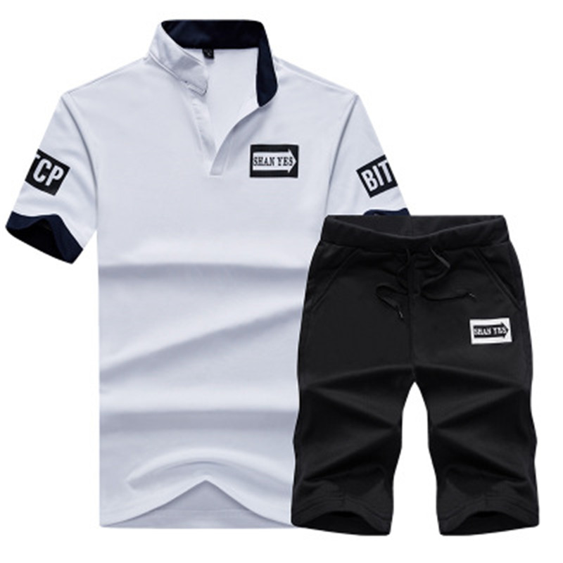 men tshirts clothes  Printed Suit Sports tshirt and trousers  men's clothes T-shirt  Men Clothes