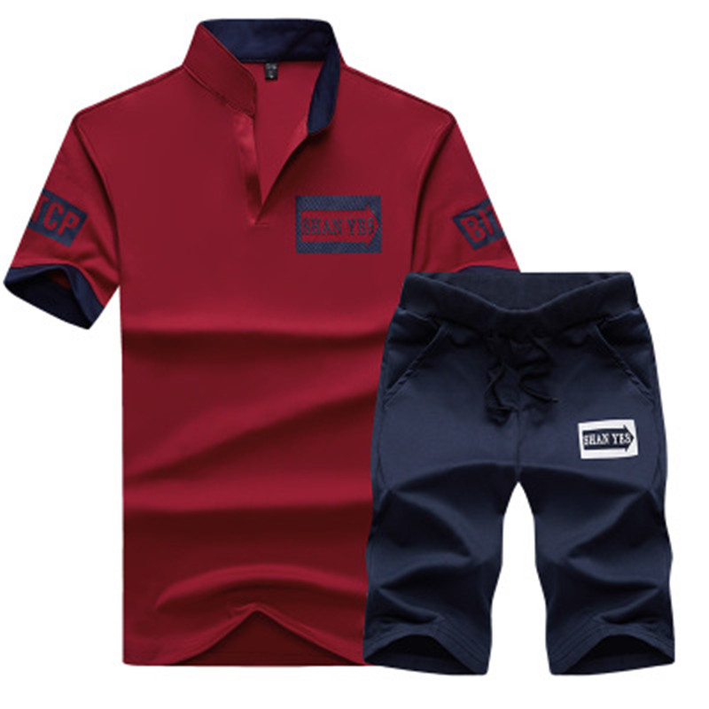men tshirts clothes  Printed Suit Sports tshirt and trousers  men's clothes T-shirt  Men Clothes